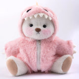 Beyaz Pufy +  Pembe Dino Kostümü