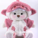 Beyaz Pufy +  Pembe Köpekbalığı Kostümü